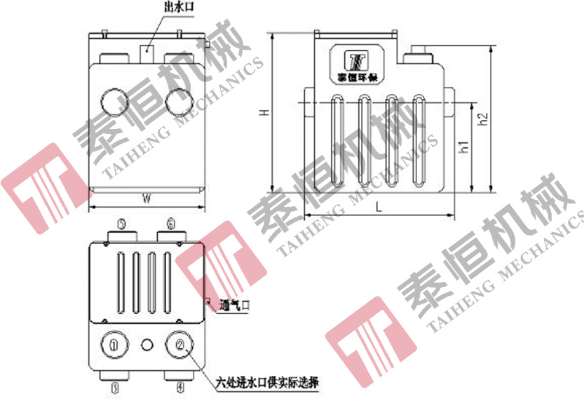 “泰恒”牌THPS小型污水提升器設(shè)計(jì)圖